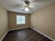 Bedroom featuring a ceiling fan, and hardwood floors at 2326 Westland Way, Acworth, GA 30102