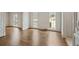 Bright living room with hardwood floors and decorative molding at 1585 Lazy River Ln, Sandy Springs, GA 30350