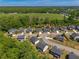 Aerial view of a neighborhood featuring well-maintained homes and landscaping at 207 Cherokee Reserve Cir, Canton, GA 30115