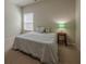 Neutral bedroom with carpet flooring, a window, and a simple wooden bedside table at 207 Cherokee Reserve Cir, Canton, GA 30115