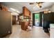 Functional kitchen featuring wood cabinets, modern appliances, and a view to the outdoors at 3955 Old Fairburn Sw Rd, Atlanta, GA 30331