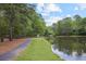 Scenic lakeside walking path meandering along the water's edge, offering a tranquil space for residents at 4274 Revere Cir, Marietta, GA 30062
