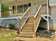 Close up of the front stairs leading up to the front porch of the house at 75 Davis Mill Dr, Dallas, GA 30157