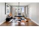 Bright home office with city views, stylish decor, and modern furnishings at 215 Piedmont Ne Ave # 1509, Atlanta, GA 30308