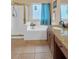 Bathroom with soaking tub, separate shower, and granite counters at 2810 Olde Town Park Dr, Norcross, GA 30071