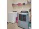 Laundry room features modern washer and dryer with wire shelving at 2810 Olde Town Park Dr, Norcross, GA 30071