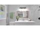 Updated bathroom featuring elegant vanity, modern lighting, and sleek marble shower with great space at 3951 Lindley Dr, Powder Springs, GA 30127