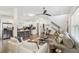 Open-concept living space connects to a modern kitchen with stainless appliances, great for entertaining at 2206 Loring Ct, Decatur, GA 30032