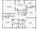 Detailed second-floor plan highlighting bedrooms, bathrooms, closets, and the laundry room for the home at 7031 Palomino Trl, Winston, GA 30187