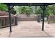 Gazebo on a deck with bench seating and decorative features at 2435 Jakin Way, Suwanee, GA 30024