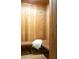 Cedar lined sauna with wooden benches and white towel at 4705 Paran Nw Vly, Atlanta, GA 30327