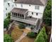 Aerial view of a backyard with lush landscaping, deck and stone pathway at 331 Gordon Ne Ave, Atlanta, GA 30307
