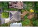 Overhead view of a well-manicured backyard, highlighting landscaping, solar panels, and a charming outdoor space at 331 Gordon Ne Ave, Atlanta, GA 30307