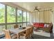 Outdoor screened patio featuring dining and lounge areas, perfect for entertaining at 331 Gordon Ne Ave, Atlanta, GA 30307