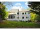 Spacious backyard with a well-maintained lawn and partial rear view of the home at 4015 Dodds Grove Ln, Alpharetta, GA 30009