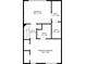 Detailed third floor plan showing bedroom, bathroom, walk-in closet, hall, and primary bedroom layout at 5589 Trace Views Dr, Norcross, GA 30071