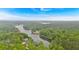 Breathtaking aerial view of a serene lake surrounded by lush green forests at 2539 Lakeside Dr, Villa Rica, GA 30180