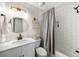 Stylish bathroom featuring modern fixtures, a subway-tiled shower, and a sleek vanity at 6000 Hampton Bluff Way, Roswell, GA 30075