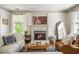 Cozy living room showcasing a fireplace, hardwood floors, ample seating, and elegant decor for comfortable living at 6000 Hampton Bluff Way, Roswell, GA 30075