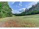 Spacious backyard features mature trees, green grass, and blue skies at 2973 Misty Rock Cv, Dacula, GA 30019