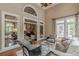 Cozy living room with hardwood floors, neutral decor, and an open concept layout at 9465 Grande Dr, Winston, GA 30187