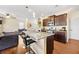 Modern kitchen with stainless steel appliances, granite countertops, and an island with seating at 111 Centennial Ridge Dr, Acworth, GA 30102