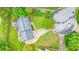 Birds-eye view shows well-maintained property with lush lawn, circular driveway, and mature landscaping at 2801 Holly Oaks Dr, Marietta, GA 30062