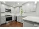 Modern kitchen with stainless steel appliances, sleek countertops, and ample cabinet space at 2801 Holly Oaks Dr, Marietta, GA 30062