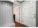 Mudroom with bench, hooks, and storage space; perfect for organization and entryway convenience at 2801 Holly Oaks Dr, Marietta, GA 30062