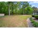 Expansive backyard with mature trees and lush greenery, offering privacy and outdoor enjoyment at 110 Otelia Ln, Covington, GA 30014