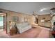 Spacious living room with vintage wood paneling at 110 Otelia Ln, Covington, GA 30014