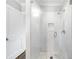 Modern bathroom showcasing a glass-enclosed shower with subway tile and a mosaic floor at 893 E Rock Springs Ne Rd, Atlanta, GA 30306