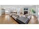 Open-concept living space seamlessly connects kitchen, dining, and fireplace area at 893 E Rock Springs Ne Rd, Atlanta, GA 30306