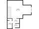 Second floor plan showing bedroom, bathroom, walk-in closet, and hall at 1680 Bluestone Dr, Cumming, GA 30041
