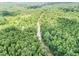 Aerial view showing dense forest with a creek or river winding through at 320 Riverbend Dr, Mcdonough, GA 30252