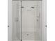 A walk-in shower with a tiled floor, and dual shower heads at 130 Forrest Aly, Roswell, GA 30075