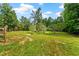 Expansive backyard with mature trees and fencing providing privacy and room to roam at 7180 Westray Rd, Cumming, GA 30028