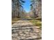 Long driveway through a tree-lined path, creating a sense of privacy at 7180 Westray Rd, Cumming, GA 30028