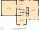A home layout featuring a living room, dining room, kitchen, garage, and bathroom at 1914 Phillips Lake Blf, Lithonia, GA 30058