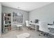Bright office space with two desks, natural light, and a view of the neighborhood at 1914 Phillips Lake Blf, Lithonia, GA 30058