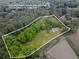 Aerial view of the property showcasing the home's location on a generous 6.72-acre lot with mature trees at 3241 Briscoe Rd, Loganville, GA 30052