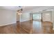 Hardwood floors, modern lighting, and an open layout define this inviting living room space at 1992 Cascade Sw Rd, Atlanta, GA 30311