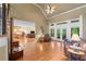 Bright living room featuring hardwood floors, vaulted ceilings, and an open floor plan at 2978 Legislative Ln, Buford, GA 30519