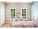 Cozy bedroom featuring two windows, desk, and quaint floral accents creating a charming and inviting atmosphere at 940 Kinghorn Nw Dr, Kennesaw, GA 30152