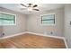 Bedroom with hardwood floors, great natural light and neutral colors at 2738 Westchester Dr, Atlanta, GA 30344
