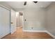Bedroom features hardwood flooring, closet and neutral paint at 2738 Westchester Dr, Atlanta, GA 30344