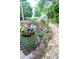 Landscaped front yard featuring colorful flowerbeds, decorative stones, and a stone path at 959 Berne Se St, Atlanta, GA 30316