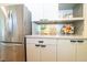 Kitchen featuring stainless steel refrigerator and light gray cabinets at 959 Berne Se St, Atlanta, GA 30316