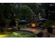 Inviting outdoor space with a stone fireplace, pool, and relaxing lounge area surrounded by mature trees at 106 Stephens Farm Dr, Canton, GA 30115