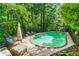 Large backyard swimming pool with lounge seating and landscaping at 5105 Jett Forest Trl, Atlanta, GA 30327